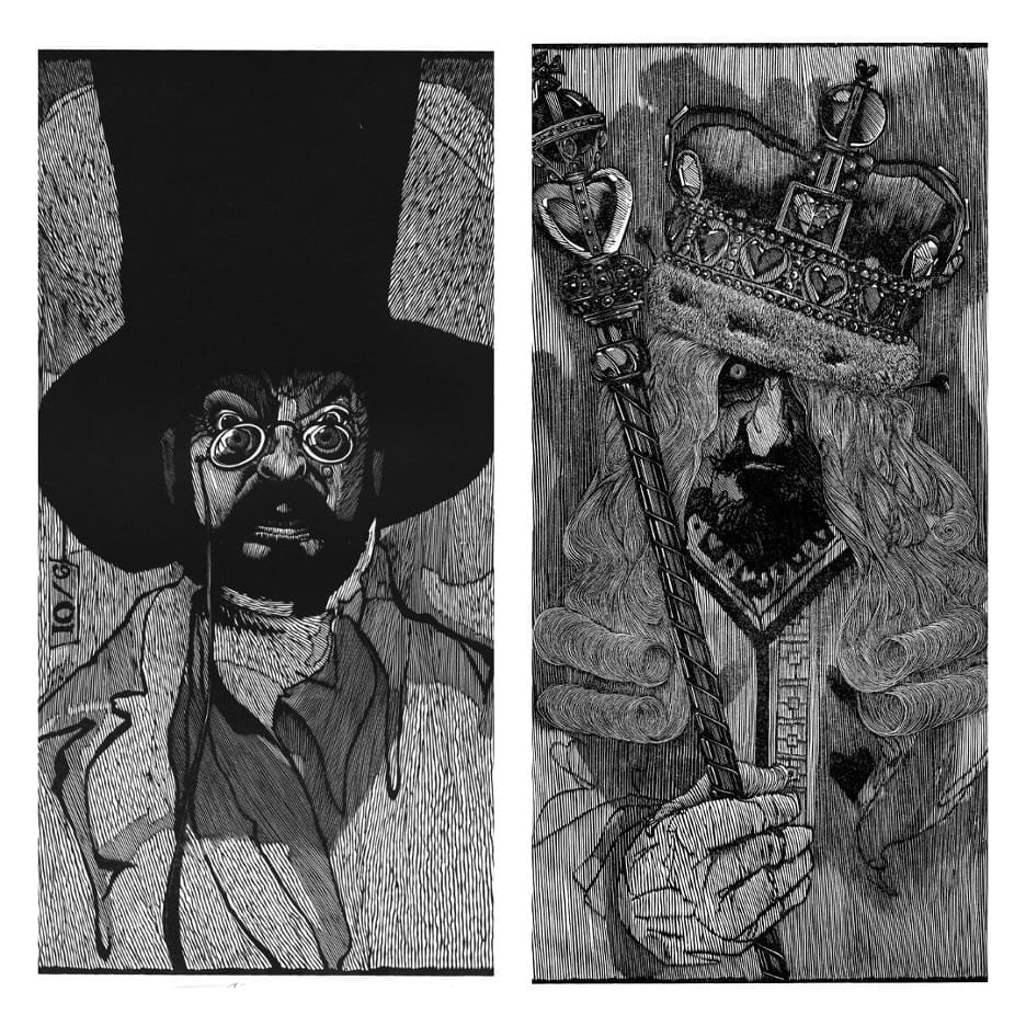 The Mad Hatter and King of Hearts illustrated by Barry Moser