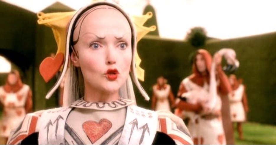 Image of Miranda Richardson as the Queen of Hearts, from the 1999 TV movie: Alice in Wonderland.