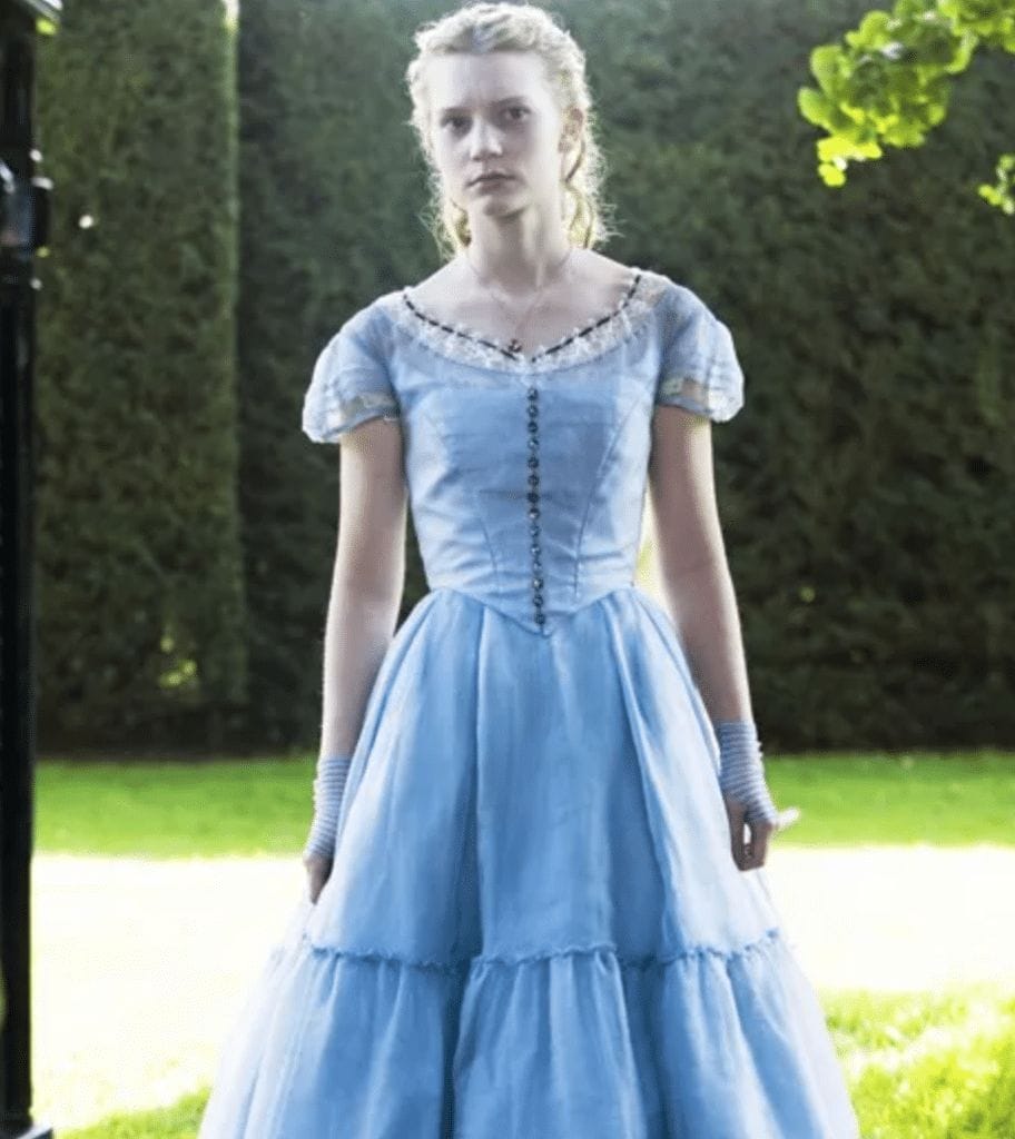 Mia Wasikowska as Alice in Tim Burton's 2010 film "Alice in Wonderland".